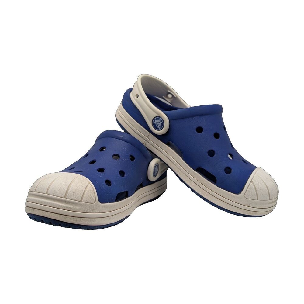 Crocs Bump It Blue White Clogs Size Big Kid 1